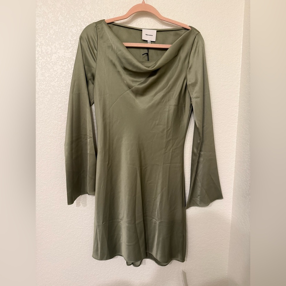 Reformation Pike Satin Dress